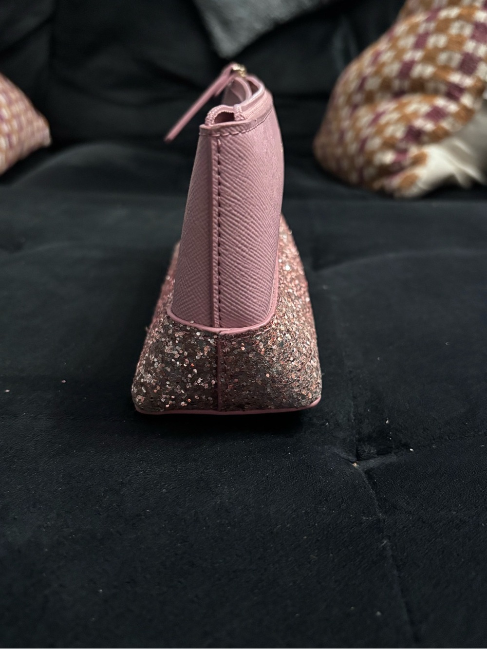 kate spade Dusty Rose Glitter Cosmetic Pouch - Picture 3 of 6